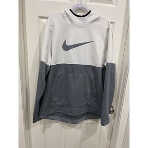 Nike Therma Fit Hoodie Mens XL White Gray Pullover Sweatshirt */ 65-32